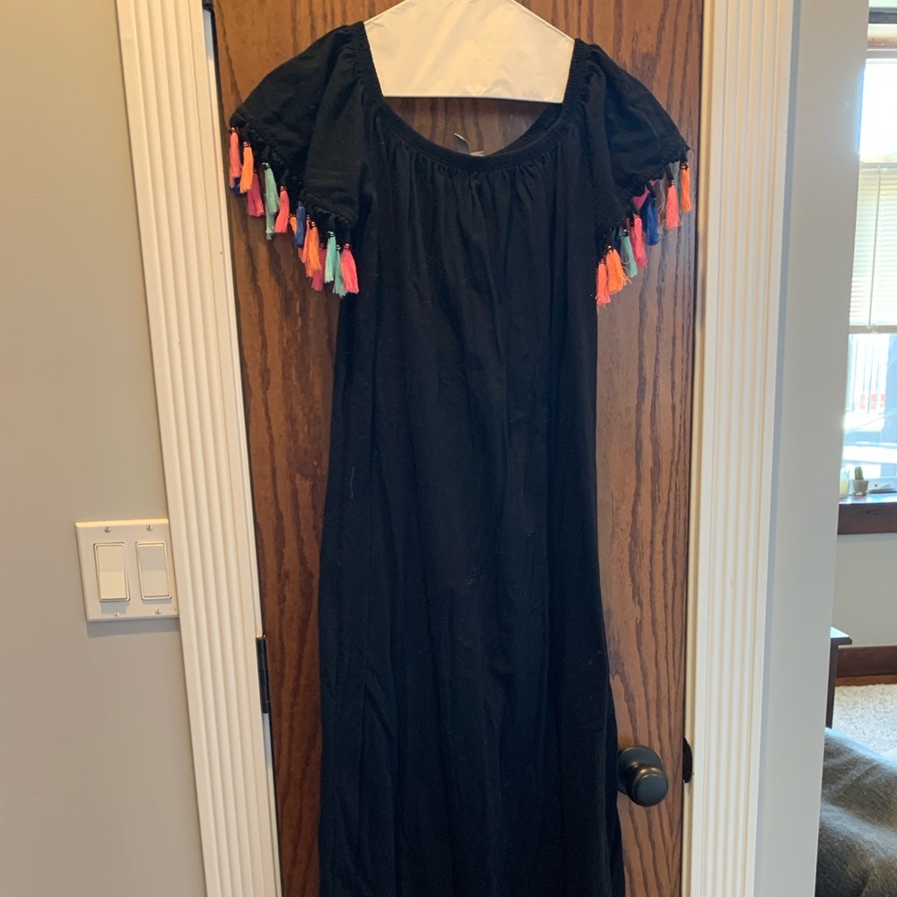 Tasseled boho maxi dress